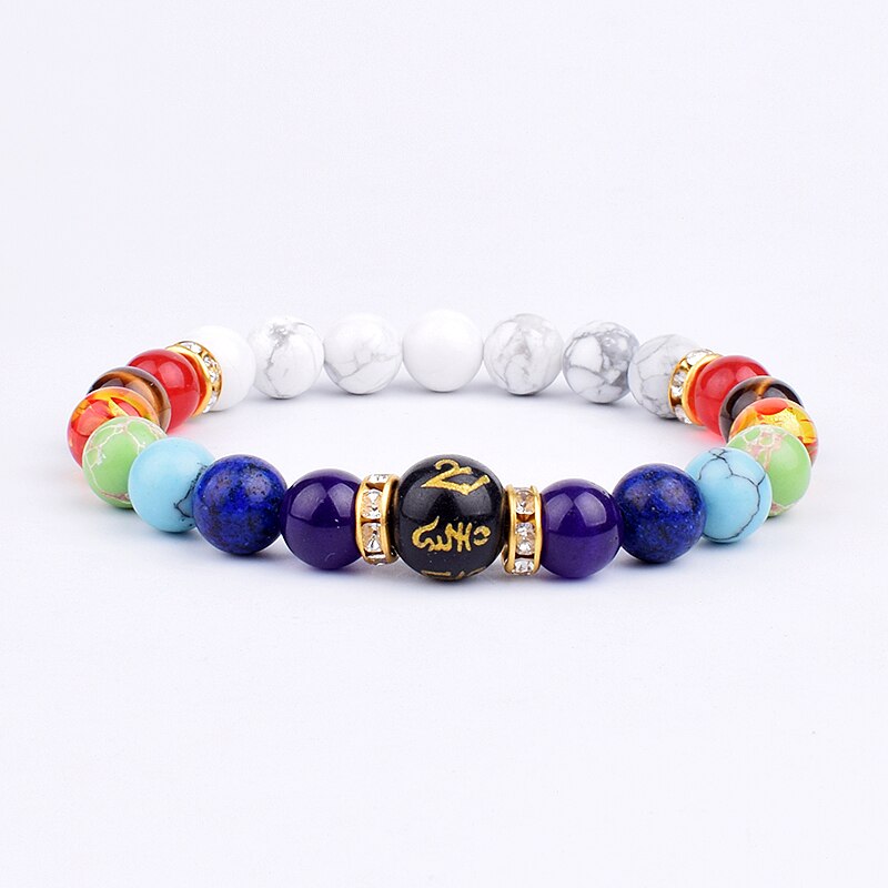 TOP Chakra bracciale equilibrio Buddha Reiki preghiera TAGLIA L 21 CM e XL 23 CM. TANTISSIMI COLORI