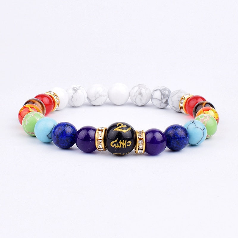 TOP Chakra bracciale equilibrio Buddha Reiki preghiera TAGLIA S 17 CM e M 19 CM.