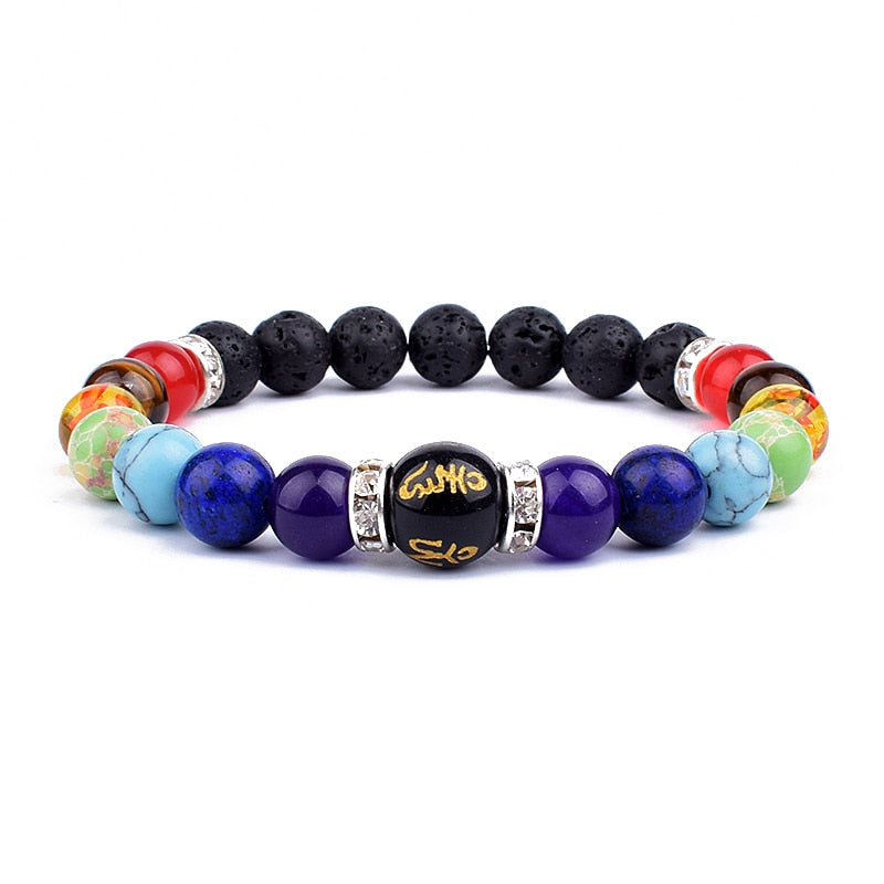 TOP Chakra bracciale equilibrio Buddha Reiki preghiera TAGLIA L 21 CM e XL 23 CM. TANTISSIMI COLORI