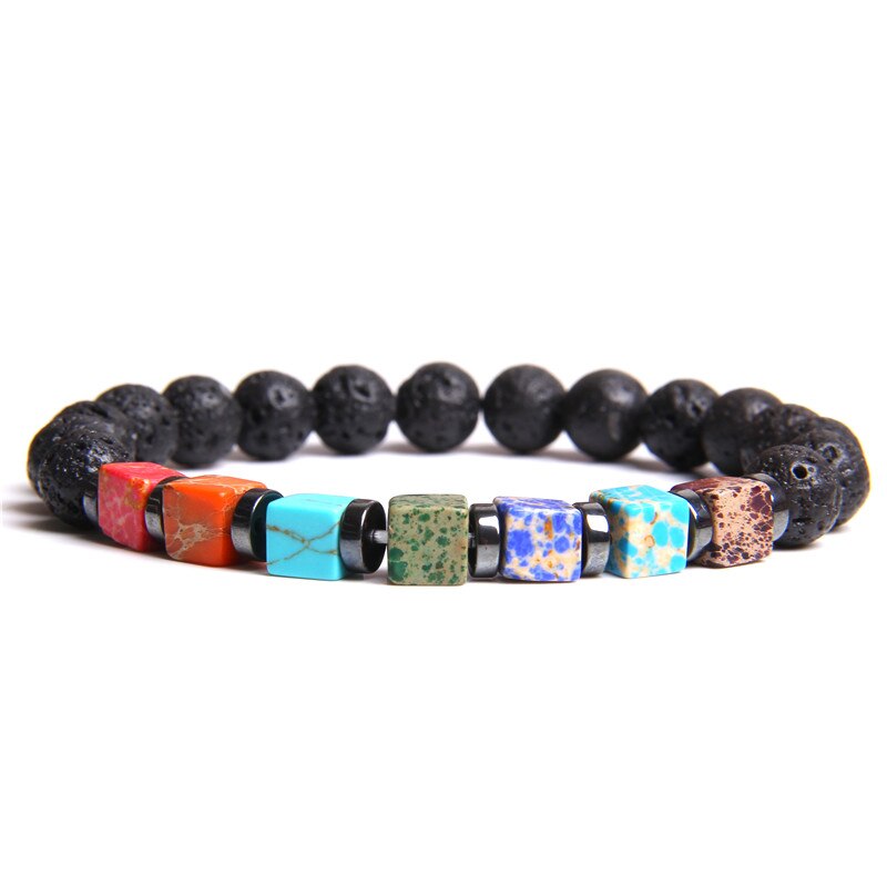 TOP Bracciali Nero Onyx  Chakra in Pietra