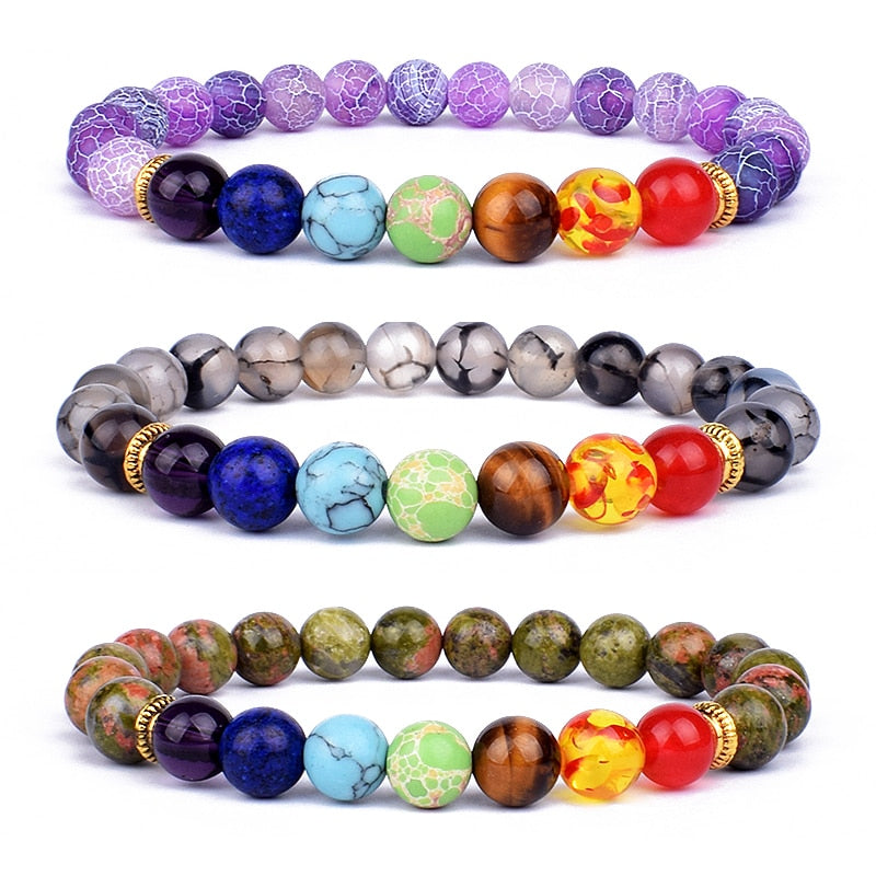 TOP Chakra bracciale equilibrio Buddha Reiki preghiera TAGLIA L 21 CM e XL 23 CM. TANTISSIMI COLORI